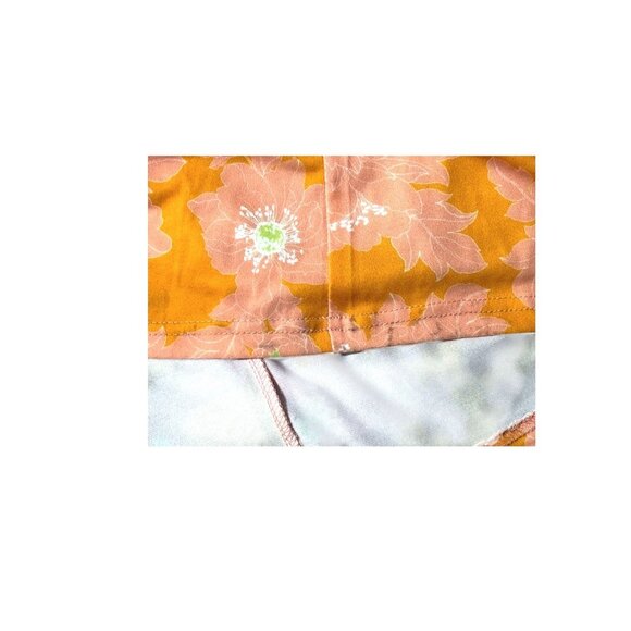 Alexia Admor Orange Floral Halter Maxi Dress W/ Rope Detail Womens M - Picture 8 of 9